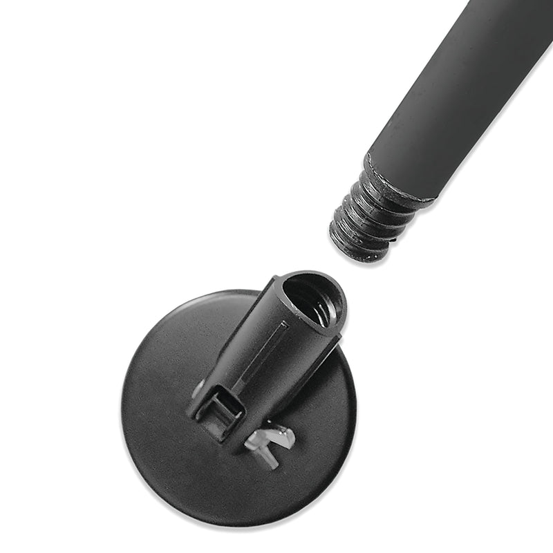 Magnetic Pick-Up Tool Attachment, 3.20" Diameter, 0.440" Thick Magnet Assembly with Acme-Threaded Attachment for Standard Broom Handle, 65 Pounds Pull, 1 Each