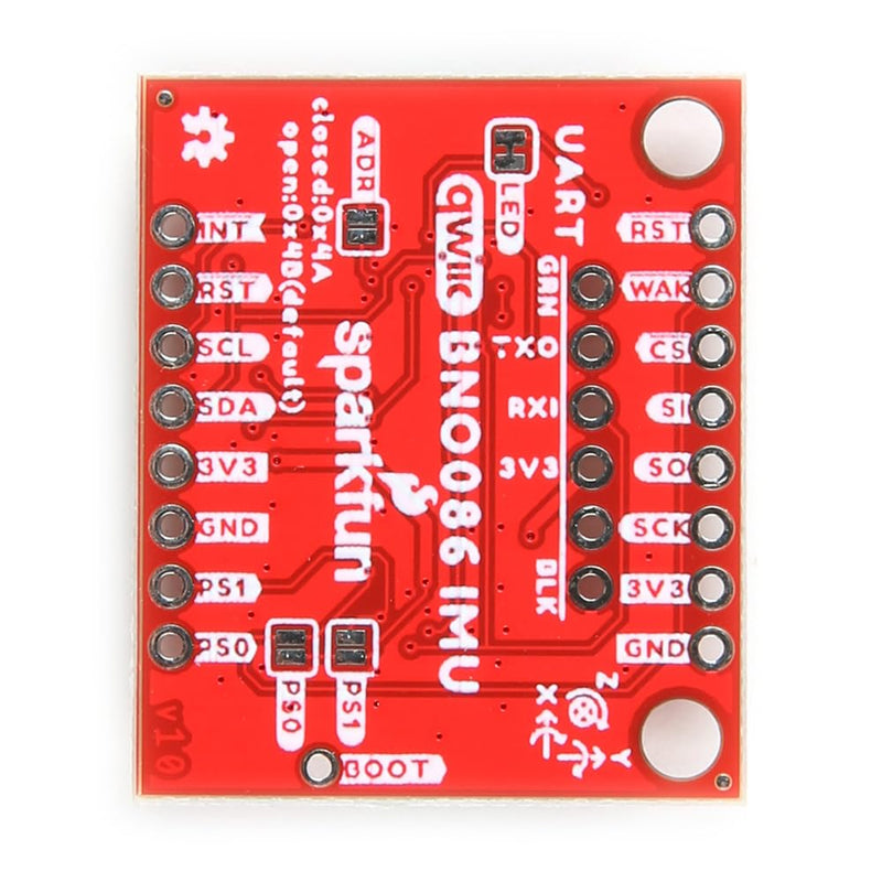 SparkFun VR IMU Breakout - BNO086 (Qwiic) Combination Triple-axis Accelerometer/gyro/Magnetometer, 32-bit M0+, Board Dimensions: 1.0in. x 1.2in. (25.4mm x 30.48mm)