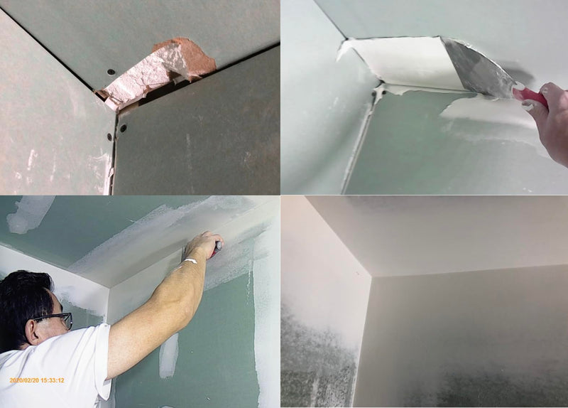 Tape in Mud™ 2025 Version-Fiber Reinforcement additive to Drywall Taping Compound-Finish Drywall Joints Without Tape-Tapeless Drywall Finishing - No More Taping -Save 40% of Labor-6bags/pack 6