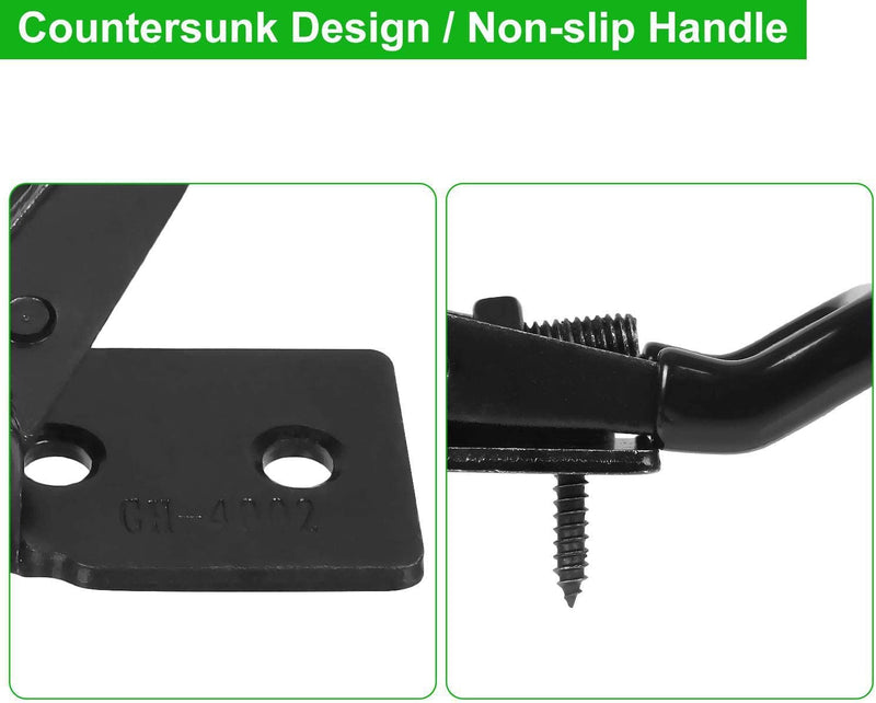 Adjustable Toggle Clamp Holding Capacity Toggle Latch Hasp Clamp Quick Release Pull Latch (Black-6pcs -550lbs) Black-6pcs -550lbs
