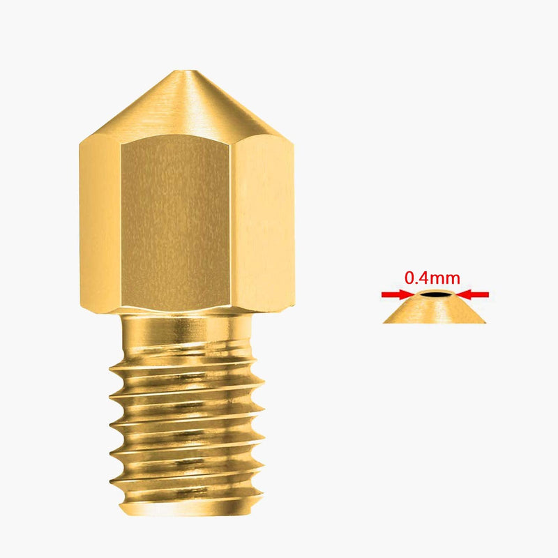 25 pcs 0.4MM Ender 3 Nozzle MK8 3D Printer Extruder Brss Nozzle for Creality Ender 3 v2 Ender 3 pro Ender 5 CR-10 etc