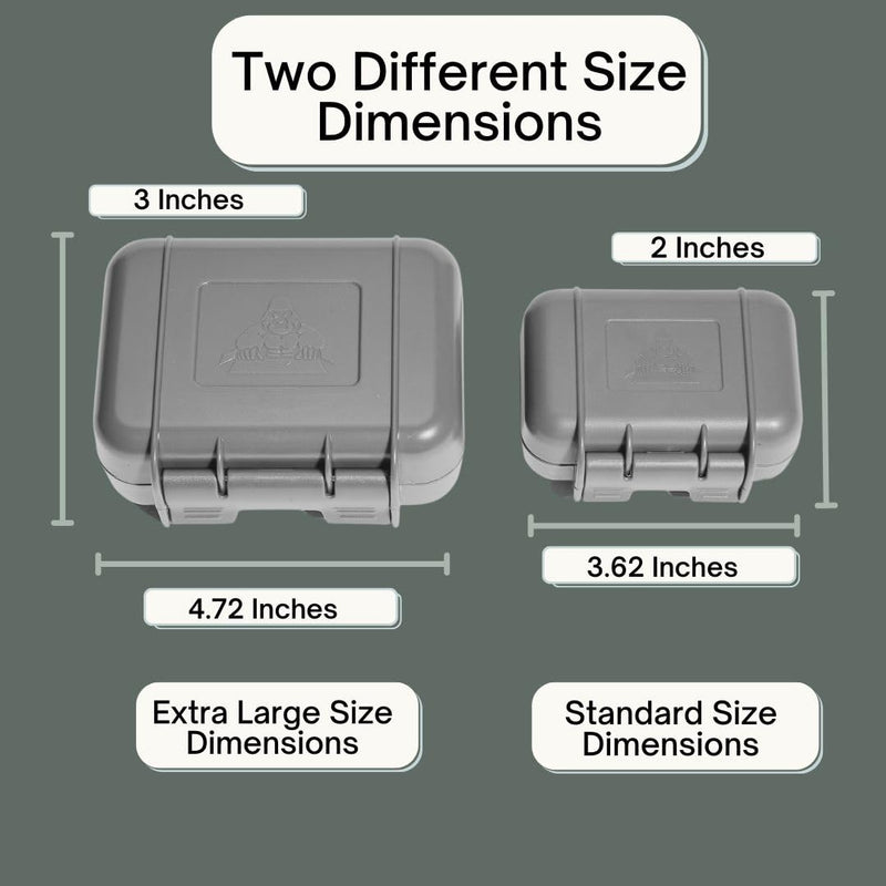 Hide a Key Outside with our Magnetic Box, Our Waterproof Air-Tight Magnetic Key Box for Under Car Stays Secure with 2 Strong Neodymium Magnets Extra Large Grey