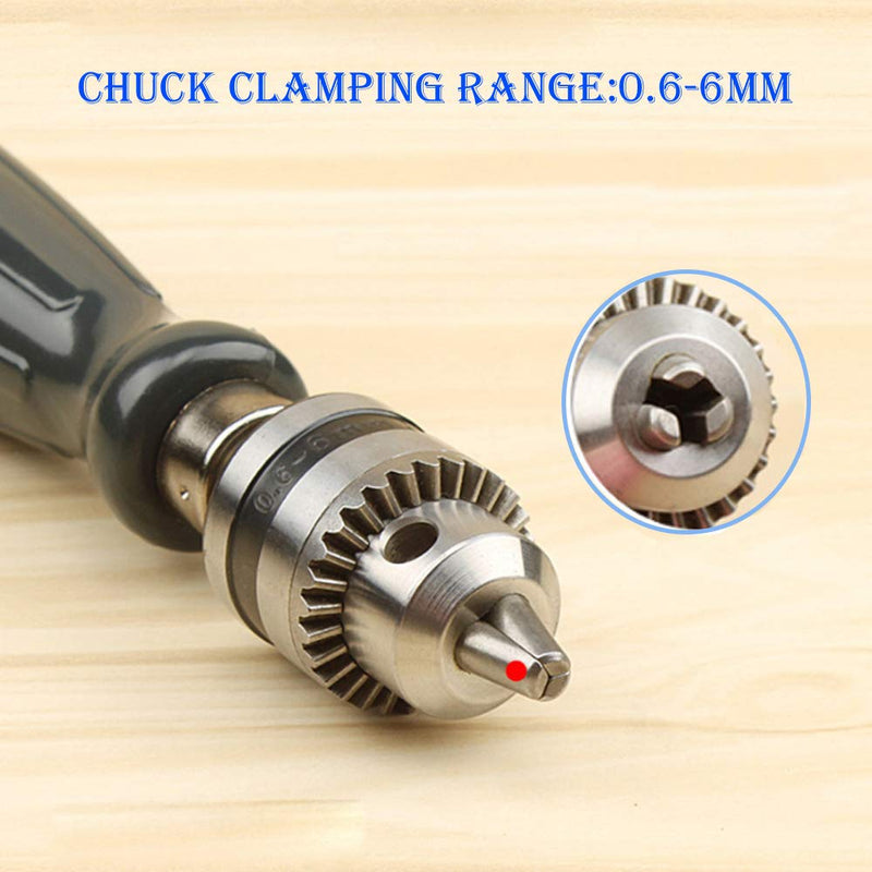 Hand Drill Bits Set 7 in 1 Manual Tool Pin Vises with Chuck Key & 5pcs Twist Drill Bits for Wood, Jewelry, Delicate Manual Work, Electronic Assembling and Model Making, DIY Drilling