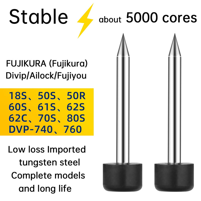 Fiber Spare Electrode Rod Fusion Splicer FSM-50S/60/61/62/70/80 Fiber Optic Welding Rods Fiber Splicer Electrician Tools(3 Pairs) 3 Pair