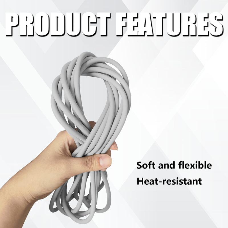 Backer Rod 1/4 Inch, EPDM Rubber Foam Caulk Saver 100' Grey Weather Strip Seal for Concrete Joints, Wall Cracks, Driveway and Joint Fillers. Grey-100'