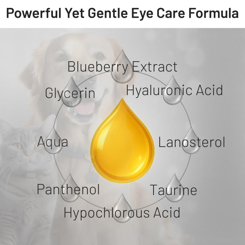 Pet Eye Drops , Cat Eye Drop | Pet Eye Health Formula - Treats & Prevents Eye Diseases in Dogs & Cats (Conjunctivitis, Tear Duct Obstruction, Corneal Ulcers) - Soothing Relief for Irritated Eyes 5 ml