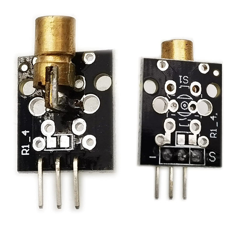 KIRO&SEEU 5pcs KY-008 Laser Transmitter 5V Laser Dot Diode Sensor Module Board for Arduino