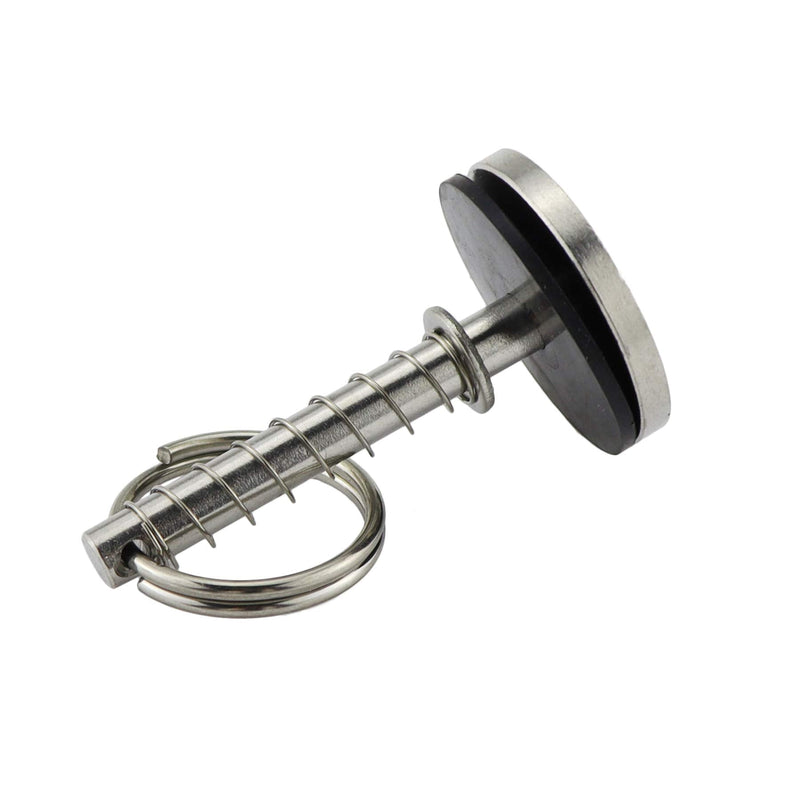 Stainless-Steel 316 Dia:1/4in（6.3MM） Hatch Cover Pull Handle with Spring Hidden Pin Button for Fishing Boat Yacht 2 PACK