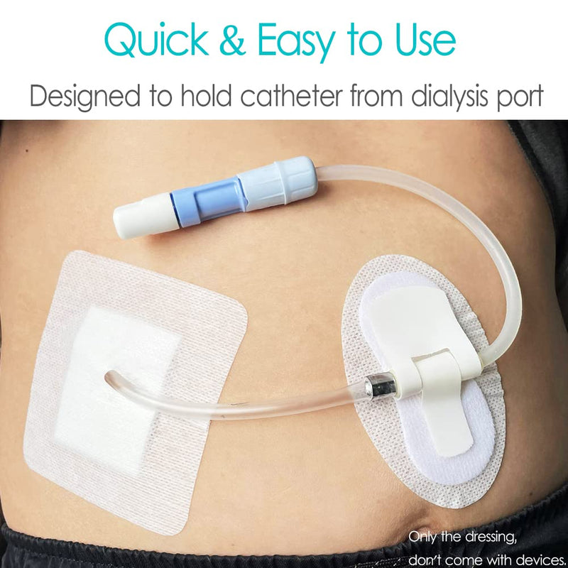 Feeding Tube Pads for Peritoneal Dialysis Peg/G/J Tube Stabilizer Accessories PD Abdominal Support Holder Patch Individually Packed Adhesive Stickers for Elderly Man Woman (Pack of 10) Catheter Stabilizer Adults-10 Pcs