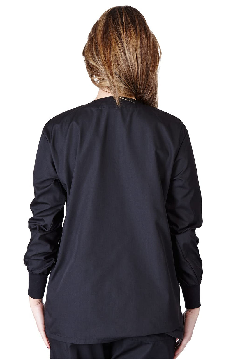 Natural Uniforms Warm Up Scrub Jacket Medium Black