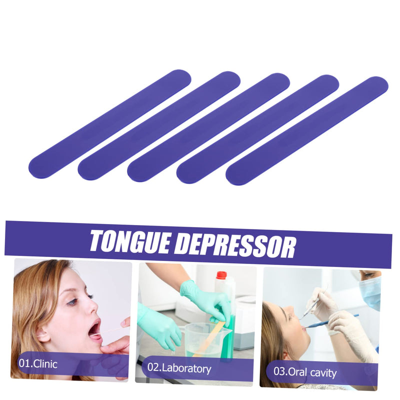 25Pcs Flavored Plastic Tongue Depressors Professional Stirring Sticks for Clinics Medical Use and Crafts Tongue Stabilizing Device for Oral Care 14.5X1.8CM Dark Blue