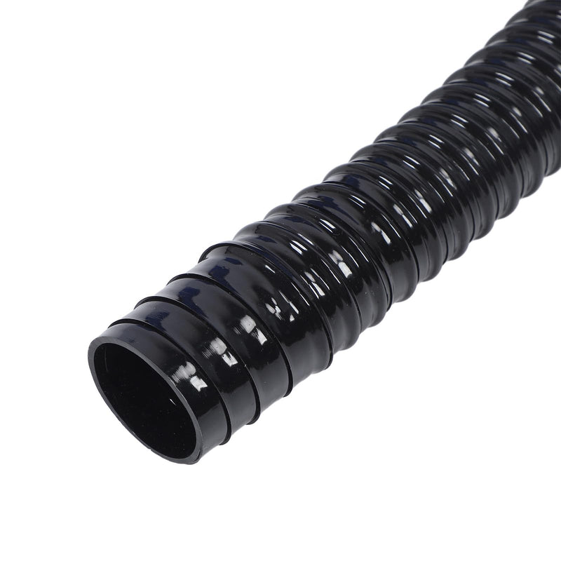 Bilge Pump Installation Kit Black 11/8in Leak Proof Easy Installation Bilge Pump Hose, ABS and Rubber Material, 2m Flexible Corrugated Hose for Bilge Pumps with 11/8 Inch