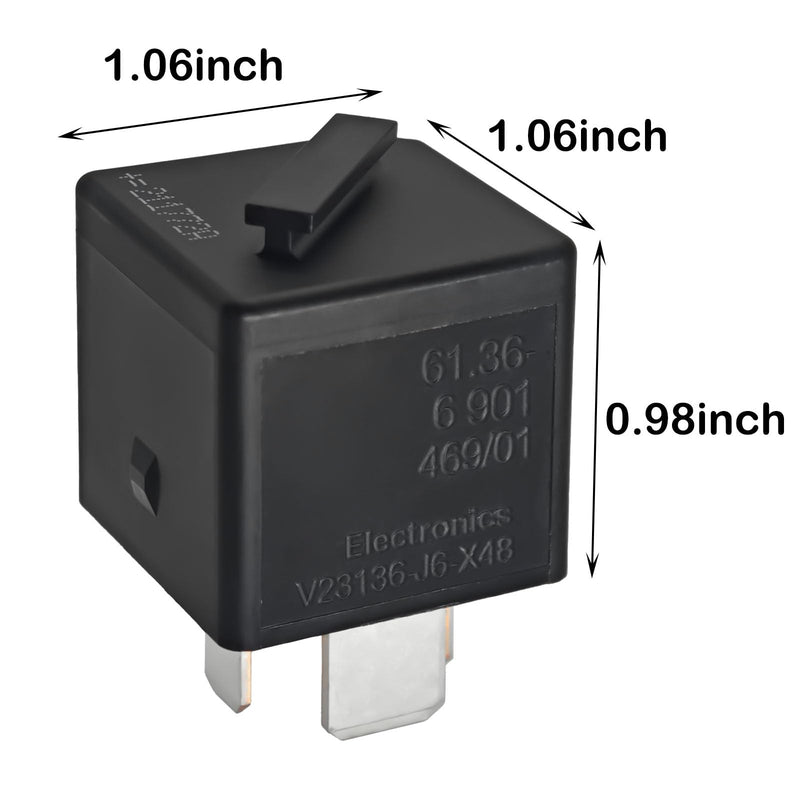 (Pack of 2) V23136-J6-X48 Automotive Power Relay - 12VDC 4 Pin Multi Use Relay 61366901469 for E90 E91 E92 E93 CAS Module