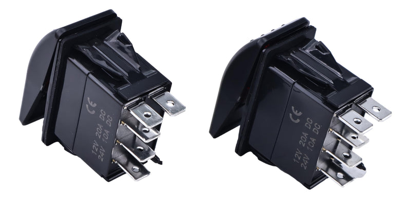 2 PCS 5 Pin 308-1038 RV Generator Rocker ABS Start Stop Switch Compatible with Onan Cummins 308-1038 fits for Vehicle Trucks Boats Auto Motorcycles (NOT a Momentary Switch)