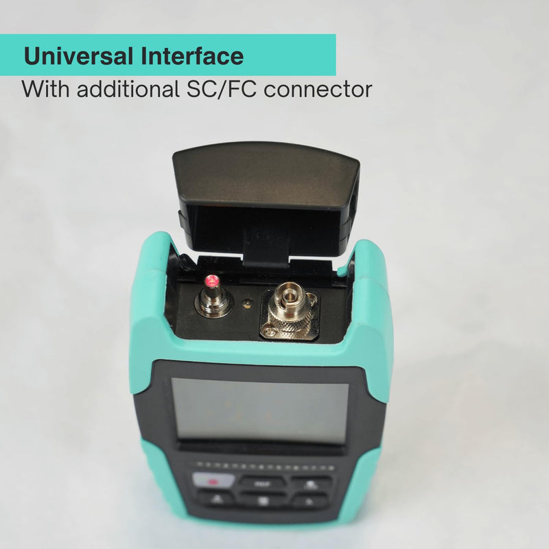TM530 4-in-1 Fiber Optic Tester — Optical Power Meter -70~+10 dBm, 10km VFL Visual Fault Locator, RJ45 Cable Tester & LED Light, Rechargeable, FC/SC/ST Fiber Light Meter