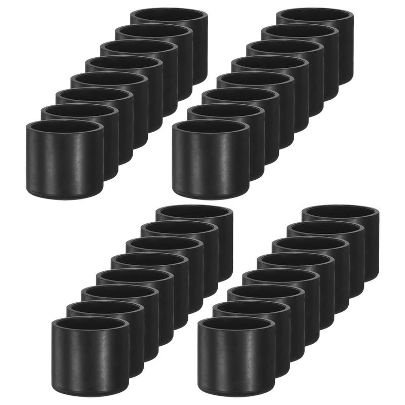64-Pack Chair Leg Caps, 7/8 Inch(22mm) PVC Chair Leg Floor Protectors for Folding Chairs/Metal Chairs/Furniture Table/Hardwood Floors, Round Non-Slip Cover End Tips [Black] 64