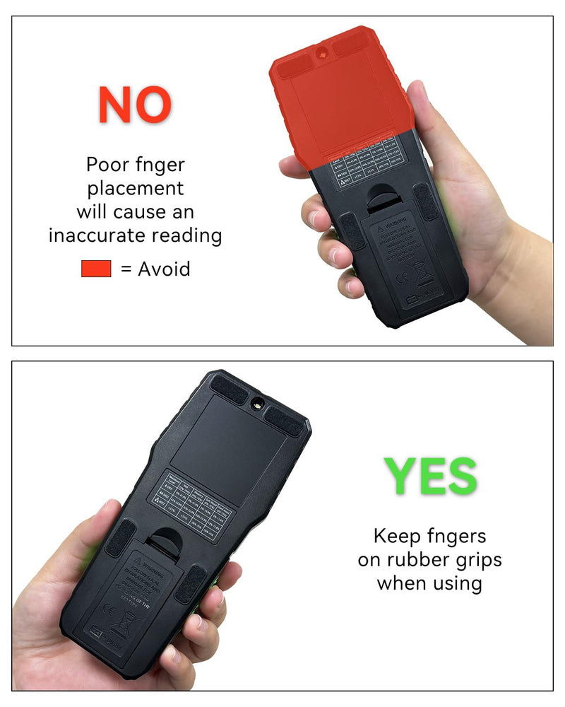 Pinless Moisture Meter for Walls,Wood Moisture Meter for Lumber,Floor Water Leak Detector Lumber Moisture Tester on Softwood and Hardwood,Firewood, Masonry(Pinless moisture meter) Pinless moisture meter
