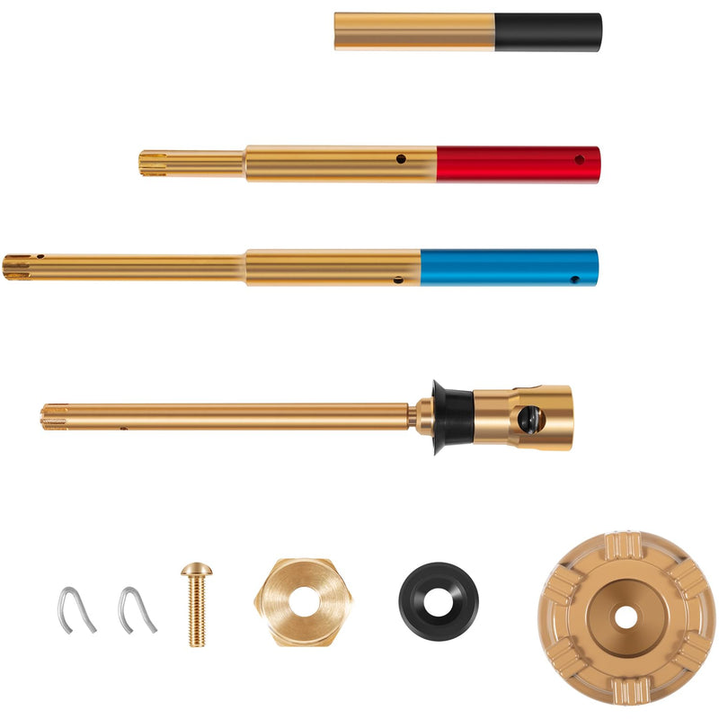 RK-ADJ-PRV Adjustable Rod Repair Kit, Compatible with Woodford 14 16 17 19 22 V22 Faucets, Universal PRV Upgrade Anti-Burst Design, Heavy-Duty Brass Stem & Metal Handle Repair Set (10pcs)