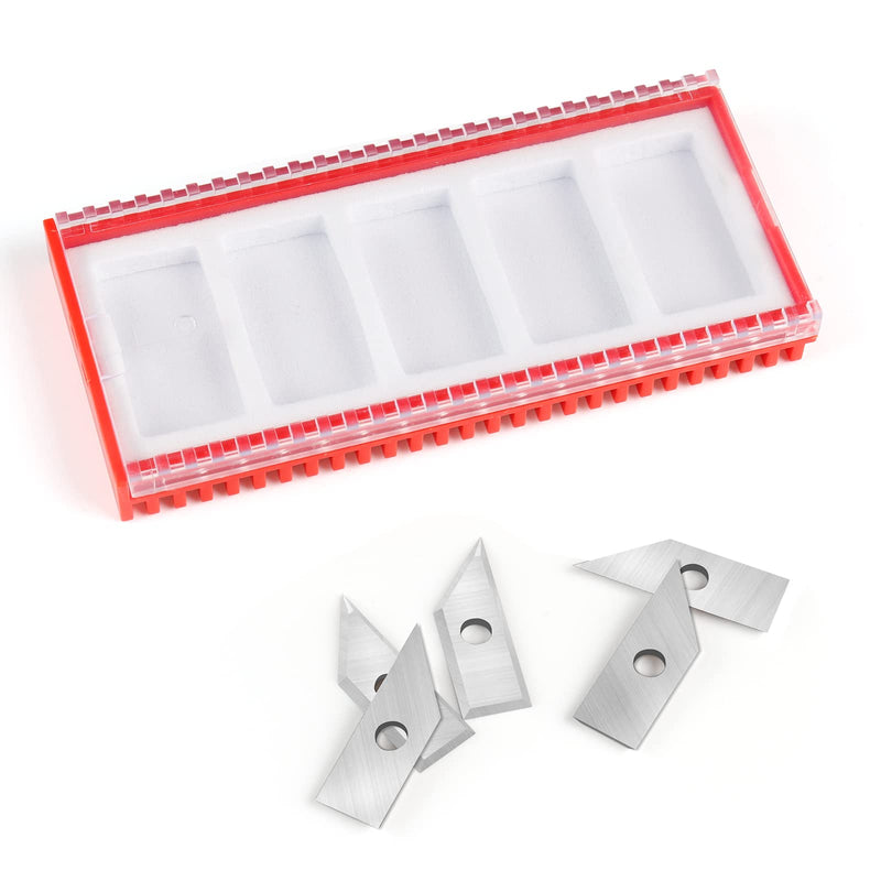 60 Degree Carbide Inserts for BINSTAK-B2301-1/4 Shank 60-Deg V Groove Router Bit - 5 PCS
