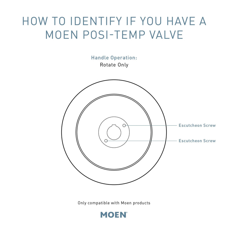 Moen Eva Brushed Nickel 1-Handle Posi-Temp Pressure Balancing Valve Trim Kit, Valve Required, T2131BN 1 Count
