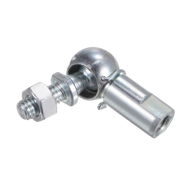uxcell 2pcs CS10 M6 Angle Ball Joint, M6x1.0 Right Hand Male and Left Hand Female Thread, A3-Steel Self-lubricating Ball Socket End Fitting