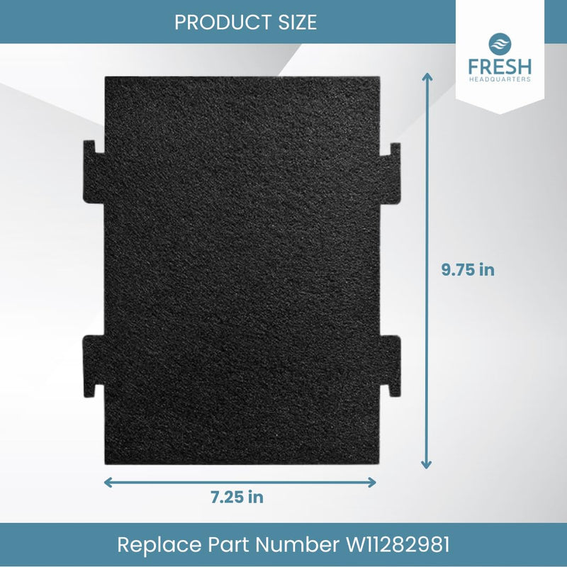 2PK Replacement Activated Charcoal Air Filters for Microwave Oven – Compatible with Kitchen Aid and Whirlpool Over The Range Microwave Hood Models Made in USA (Notched 9.75"x7.25") Notched 9.75"x7.25"