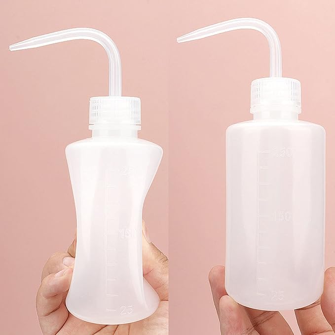 aitee069iorr Eyelash Washing Bottle, Lab Squirrel Bottle Plastic Squeeze Bottle for Succulent Watering Eyelash Extension Tool White - NewNest Australia