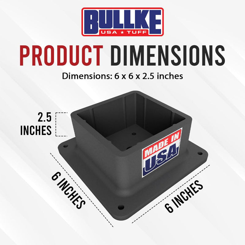 USA-Made 4x4 Post Base Bracket Anchor – Never Rust or Stain - Durable Plastic Deck Post Skirt Flange Cover for Wood Posts - Strong Handrail Base, Brackets, and Anchor Support (1 Pack) 1