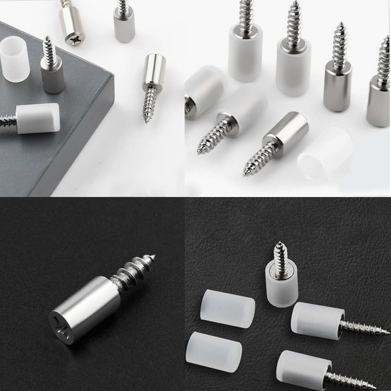 30 Pcs Shelf Support Pegs, Shelf Pins with Anti-Slip Silicone Sleeve, Pegs for Shelves for Kitchen Cabinet, Cupboard, Bookcase, Closet and Glass Case (30, Silvery White) 30 sets