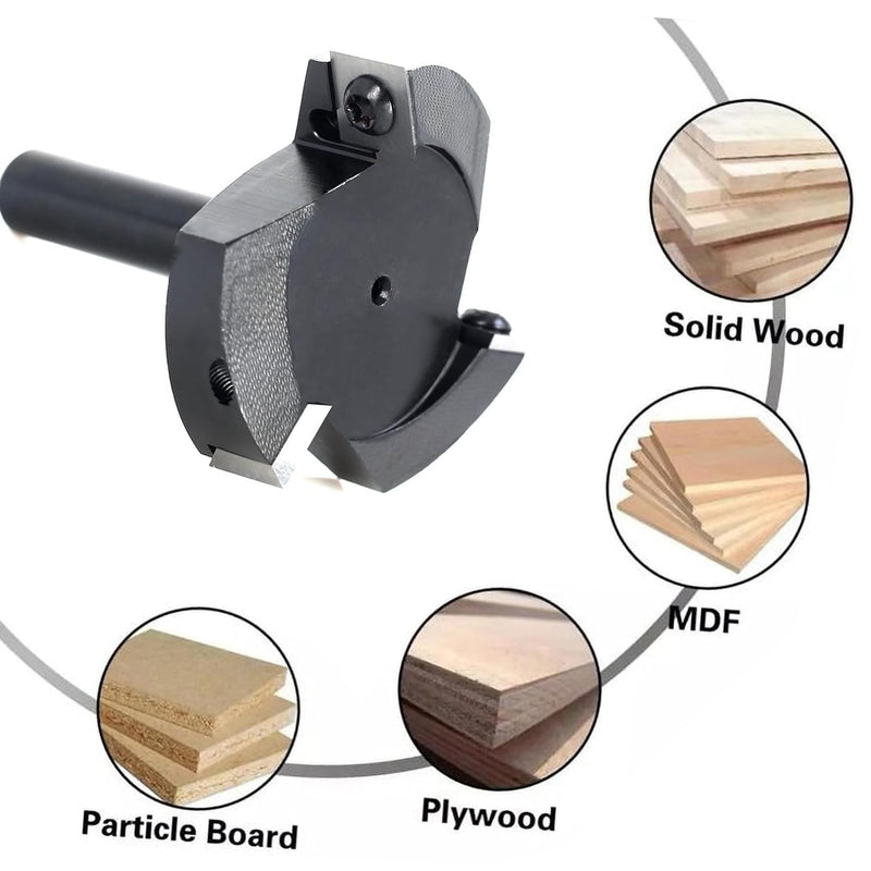 Slab Flattening Router Bits 1/2 Shank, 2-3/8”Cut Dia, 12*12*1.5mm Insert, CNC Spoilboard Surfacing Router Bits, Planing Router Bits, for Flycutter/ Slab Leveler/ Rabbeting 2-3/8" Dia,1/2 Shank, 3-Wing Surfacing Bit 1/2 Shank