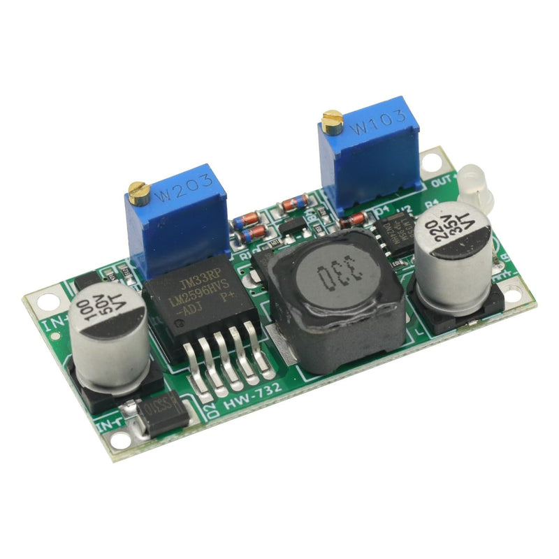 2Pcs DC/DC LM2596 HVS LM2596HVS 50V 3A Buck Constant Current/Voltage CC CV Step-Down Module LED Indicator High Frequency Conversion