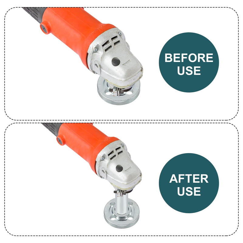 Angle Grinder Extension Rod, M10 Thread Polishing Machine Adapter Lever with 2 Pressure Plates Nut Angle Grinder Extension Shaft for 100 Type Angle Grinder & Polisher Attachments