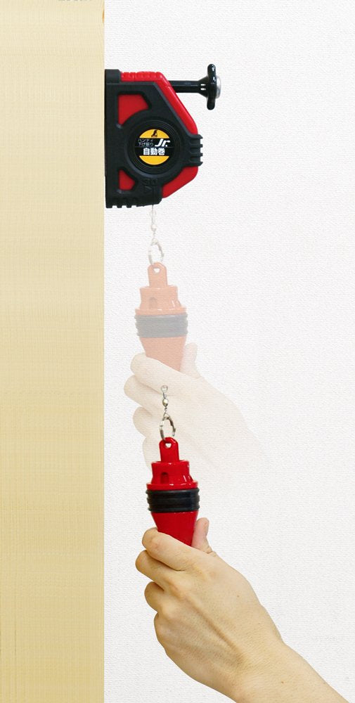 Shinwa Sokutei Handy Plumb Bob Jr. (automatic winding) with Suipita 200 g (Red) 77502 (Japan Import)