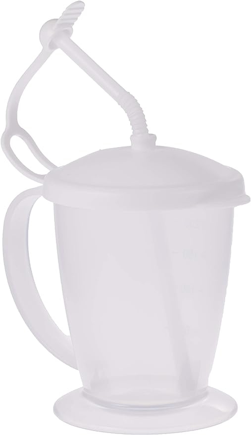 Komori Resin 8-4235-01 Cup, Stable, Stable, Cup with Straw, White, 10.1 fl oz (300 ml), Made in Japan - NewNest Australia