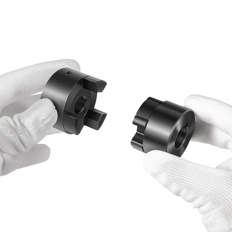 1/2" to 3/4" L075 Flexible 3-Piece L-Jaw Coupling Coupler Set & Buna-N NBR Rubber Spider for Log Splitter Hybrid Equipment