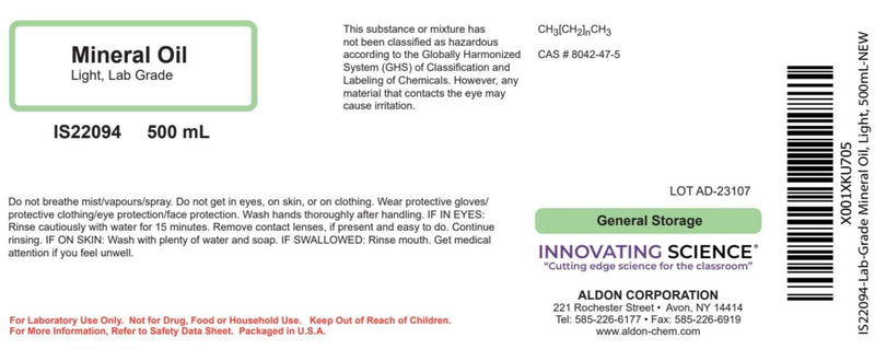ALDON Innovating Science Laboratory-Grade Mineral Oil, Light, 500mL - The Curated Chemical Collection