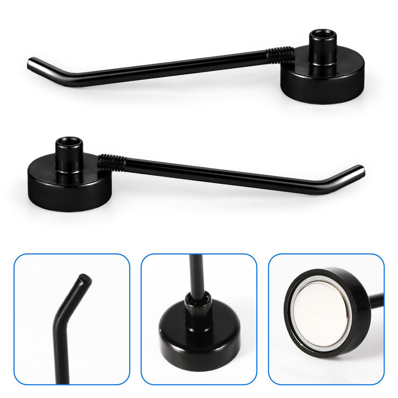 6pcs Magnetic Hooks, 1.7lb 3 Inch Long Heavy Duty Magnet Hooks Strong Magnetic Cruise Hooks Wall Hooks Magnetic Hangers for Cruise Ship Garage Kitchen Refrigerator (Black) Black