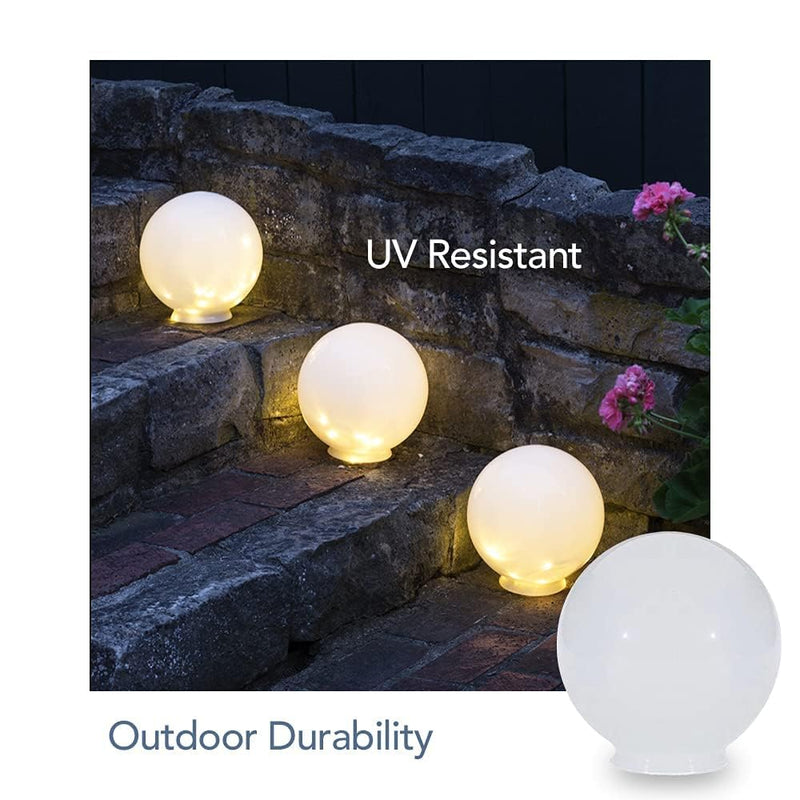 Beam Lighting 6-inch White Acrylic Replacement Globe - Cover for Ceiling, Wall Fixtures, Lamp Posts, or Streetlights