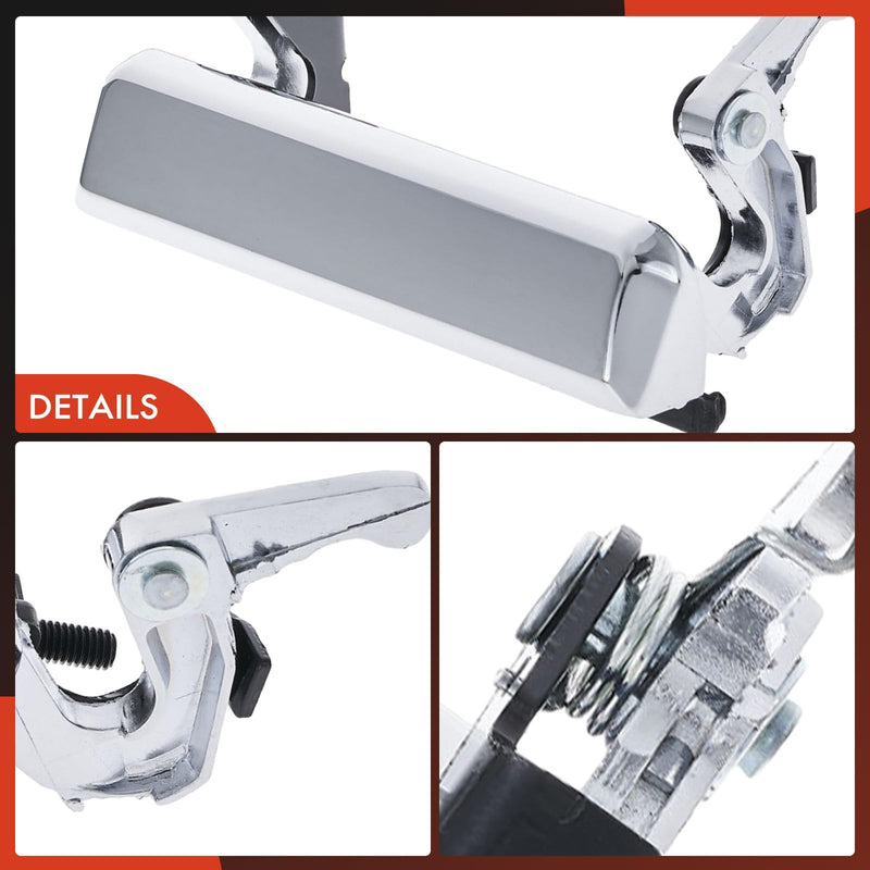 A-Premium Tailgate Handle Liftgate Latch Handle Compatible with Ford F-150 1987-1996, F-250 1987-1996 1998, F-250 HD 1997, F-350 1987-1997, F-Super Duty 1988-1997, Chrome, Replace# F1TZ-9943400-A