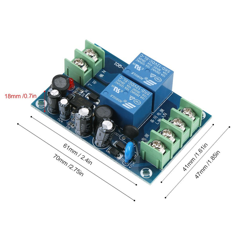 Automatic Emergency Power Switch, AC 85-240V 110V 220V 230V 10A Automatic Switch Module Dual Power Supply Automatic Switching Controller Module AC Power Supply Switch