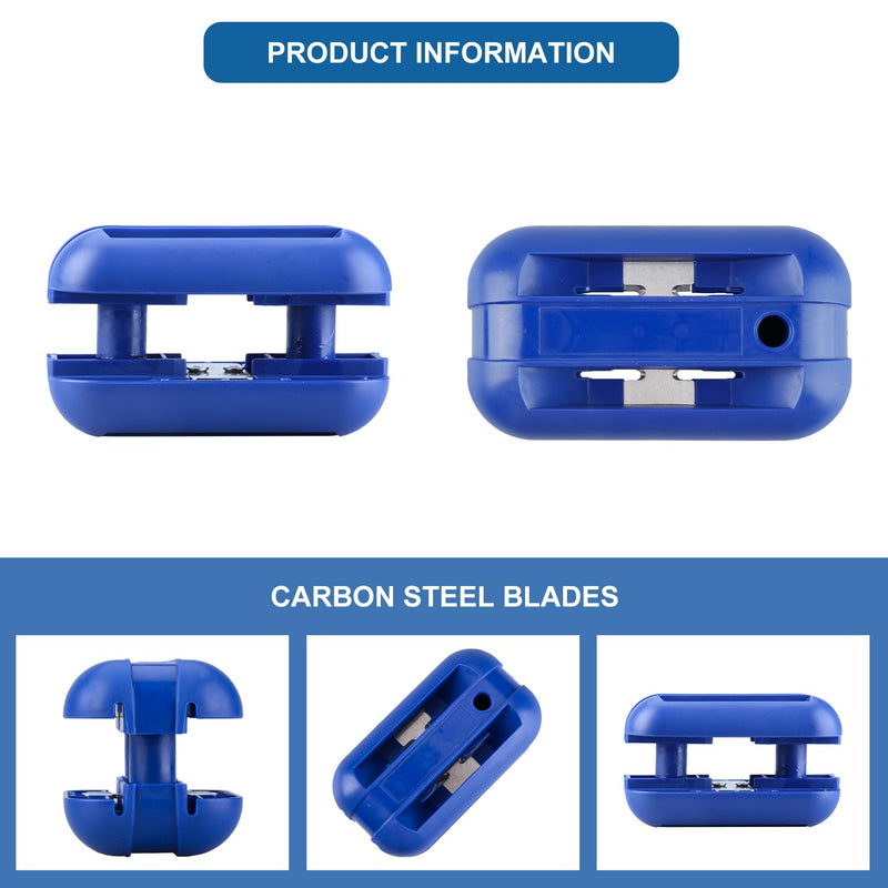 Edge Banding Trimmer Quad Trimmer With Tungsten Carbide Blades, Edge Band Trimmer for Wood Veneer, Professional Edging Tape Trimming Tool（1 Pack） Blue
