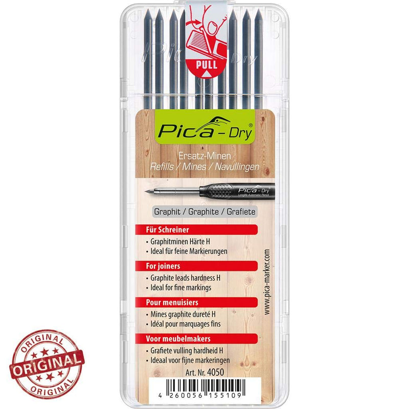 Pica 55010 Marker Pen Set for Carpenters, Carpenter's Pencil - for Wood, Metal, Ceramic, Glass, etc. - with Bag