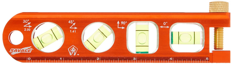 Swanson Tool Co TL041M 6 Inch Savage Magnetic Billet Torpedo Level with Brass Pipe Clamp, 6 Inches and 15 Centimeters Orange - NewNest Australia