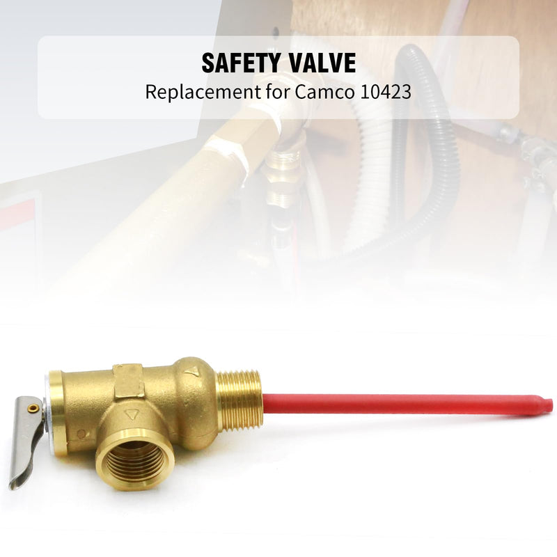 91604 1/2 inch Relief Valve, 150 PSI Temperature and Pressure Relief Valve, Replacement for Camco 10423 G10-1E G10-2E G610-3E G9 G16 GE9 GE16 GEH9 GEH16 RV Electric Water Heaters Valve