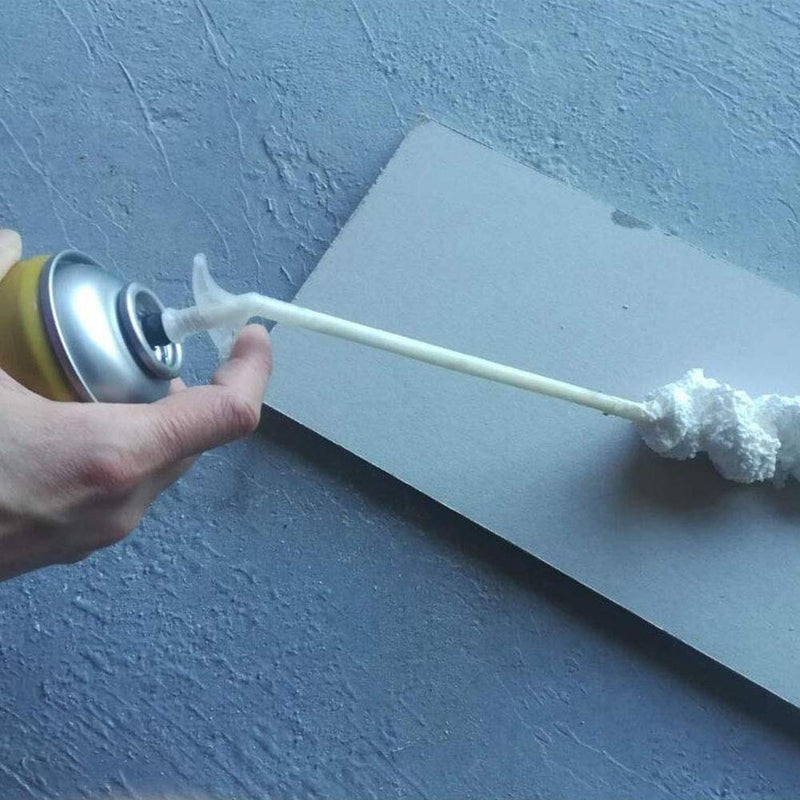 10Pcs Spray Foam Tubes Nozzle, Gap Filling Insulating Foam Spray Replacement Tube, DIY Foams Spray Accessory for DIY Spray Foam Clear transparent