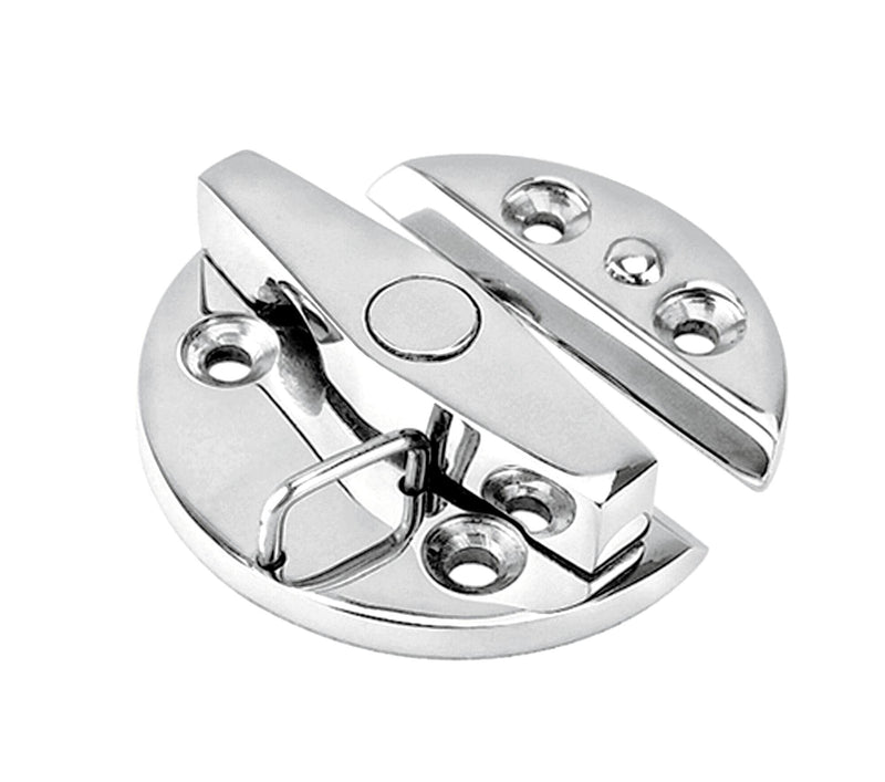 1/2/4 Pack Stainless Steel 316 MarineGrade Locker Hatch Anti Rattle Latch Fastener，2-1/5inch Heavy Duty Twist Lock Round Door Catch Latch for Row/sail Skiff Boat Yacht Accessories 1