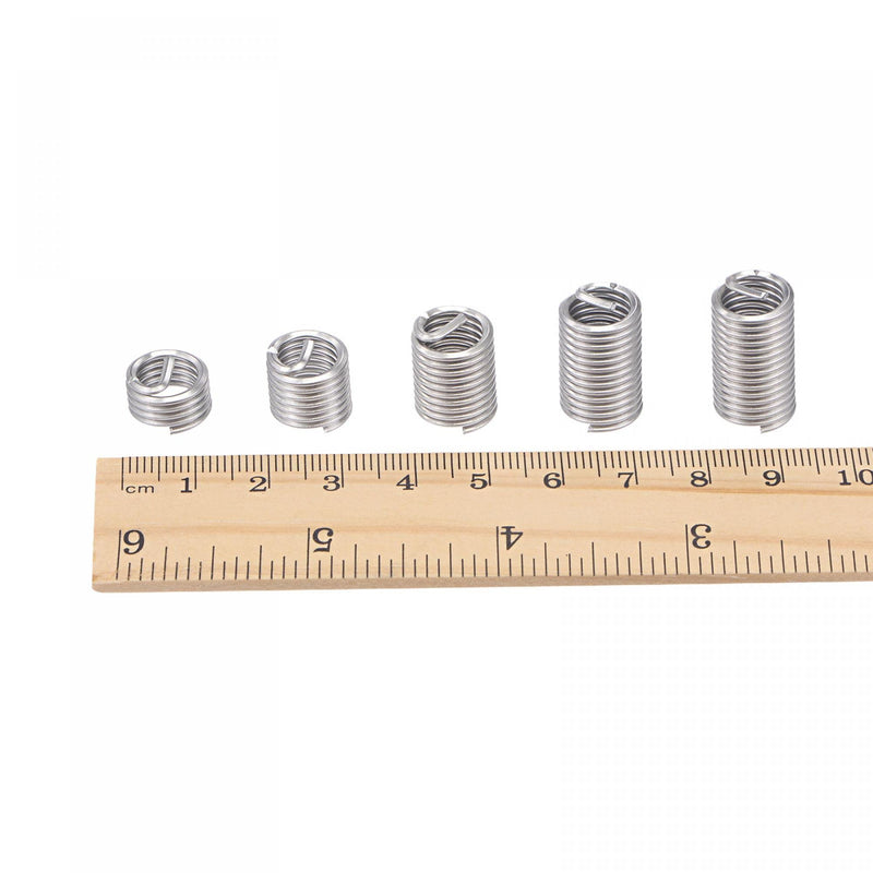 uxcell Wire Thread Inserts 3/8-16 UNC 1.5D 304 Stainless Steel Helical Type Coiled Wire Screw Repair Threaded Sleeve Steel Sheath 10pcs