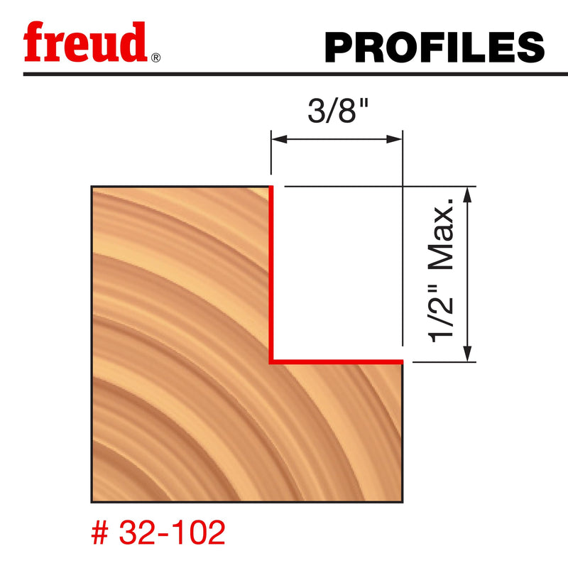 Freud 32-102: 1-1/4" (Dia.) Rabbeting Bit with 1/2" Shank