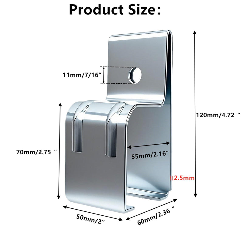 Barn Door Hardware, Heavy Duty Box Rail Hanger Bracket, Rail Mount Bracket for Exterior Door (Silver, 4Pack) Silver, 4Pack
