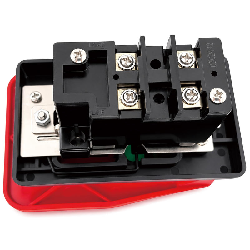 HY56 Universal 120V/230V Single-Phase Emergency Stop Switch for Woodworking Machinery & Industrial Equipment - 2-Pole Electromagnetic Motor Control (Compatible with KEDU HY56 Model)